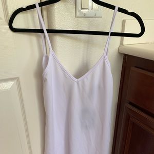 PLT White V-cut Cami Dress